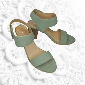 Soda Sage Womens Open Toe Chunky Heel Ankle Strap Block High Sandals Size 10
